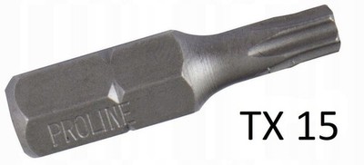 Torx T15 Bit 25mm 1/4 '' Tool HRC 58 Steel
