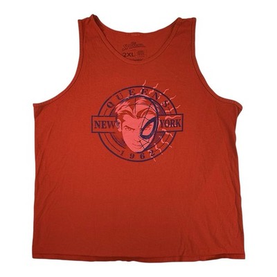 Spiderman Queens New York Tank Top Mens Sz 2XL Red Marvel Loot Crate Lookwear