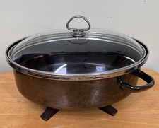 Chantal Enamel On Steel Roaster Pan Dutch Oven Oval Dome with Glass Lid OV30
