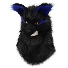 Wolf Mask with Faux Realistic Wolf Mask Half-Face for Cosplay