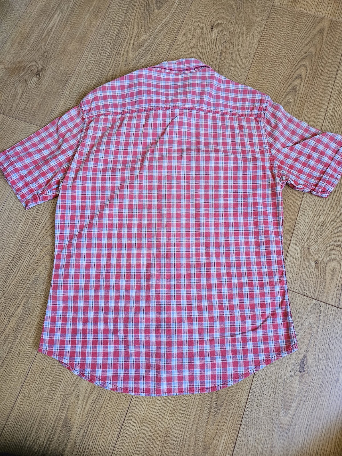 Levi's Mens Large Short Sleeve Button Shirt Plaid Check Pocket Best Fit Small image 7