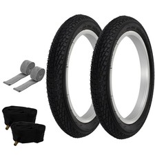 PNEUMATICI PRO+ 14" x 1,95" Nero P-1023 con TUBI E STRISCE CERCHIO 33mm Valvola Schrader