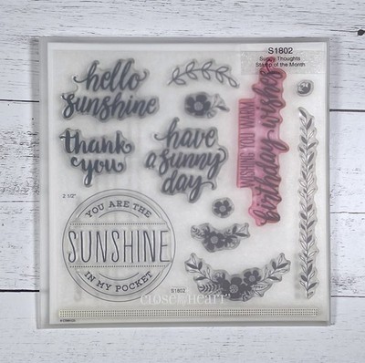CTMH Close To My Heart S1802 Sunny Thoughts Stamp of the Month Retired