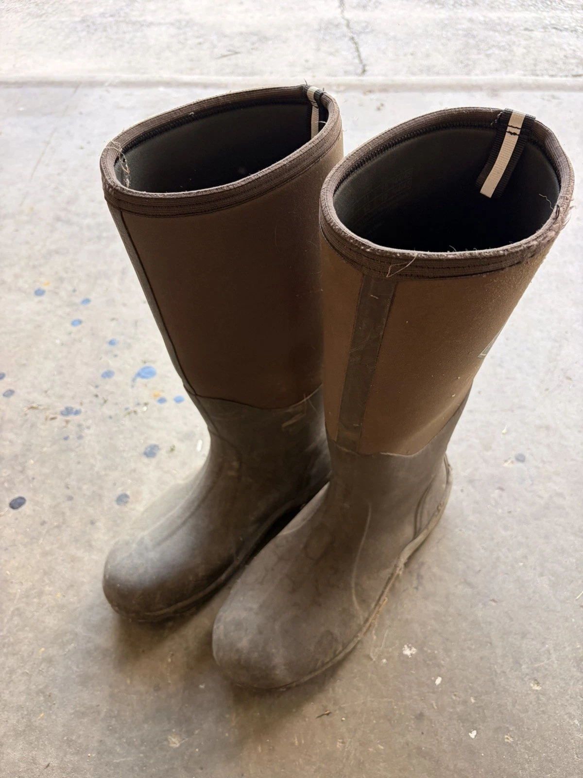Muck Boot Wetland Men’s 11M Brown Waterproof Rubber Neoprene Hunt Fish Work Nice