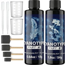Cyanotype Kit for with 8 Tools   Sunprint Kit with Chemicals  Sensitizer, Ph...