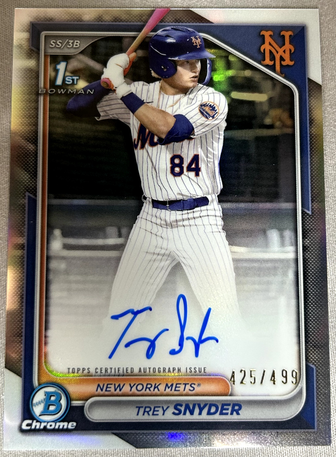 2024 Bowman Draft Baseball 1st Chrome Refractor Auto Trey Snyder /499 CPA-TSN