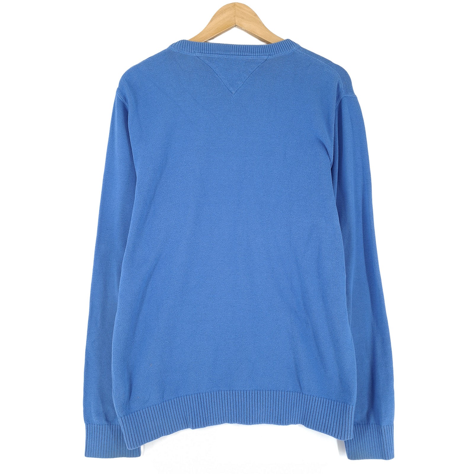 Tommy Hilfiger Mens Pullover Sweater Blue Cotton Classic Knit Ia0 Size L thumbnail 3