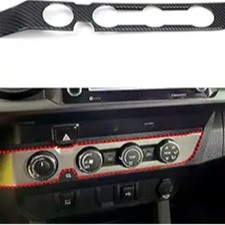 Dashboard Console A/C Control Switch Panel for Tacoma 2016-2022, ABS Carbon Fibe