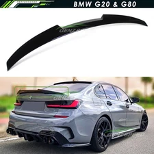 For 19-26 BMW G20 330i M340i M3 G80 Glossy Black M4 Style Highkick Trunk Spoiler