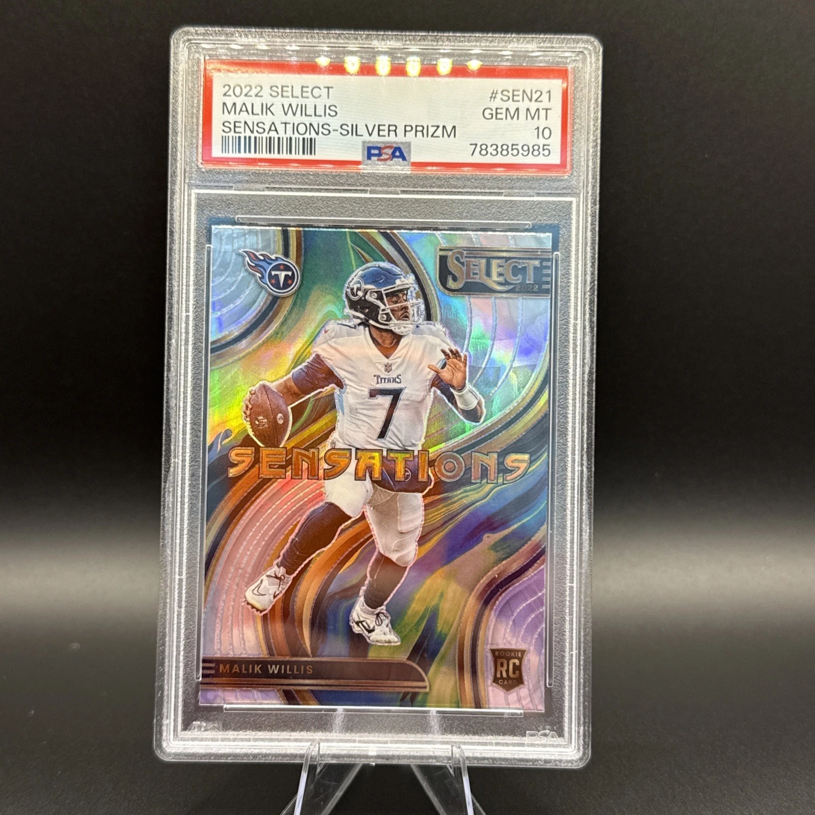 Malik Willis Panini Select Sensations #SEN21 Silver Prizm