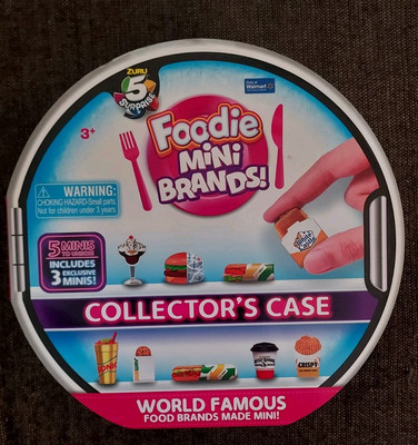 Foodie Mini Brands Collectors Case World Famous Food Zuru 21 Minis Included
