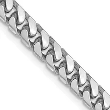 14K White Gold 4.3mm Solid Miami Cuban Link Chain Necklace 24" 30.88gm