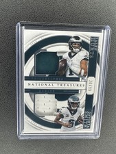 2023 National Treasures NFL Gear Combo Materials /99 Jalen Hurts Devonta Smith