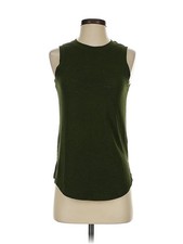 Athleta Women Green Sleeveless T-Shirt XS