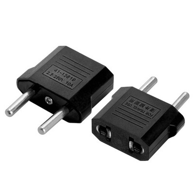 5 Pack US USA to EU Euro Europe Power Jack Wall Plug Converter Travel Adapter