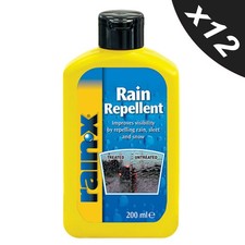 12x Rain-X Rain Repellent Hydrophobic Glass Treatment - 200ml Water Repellent