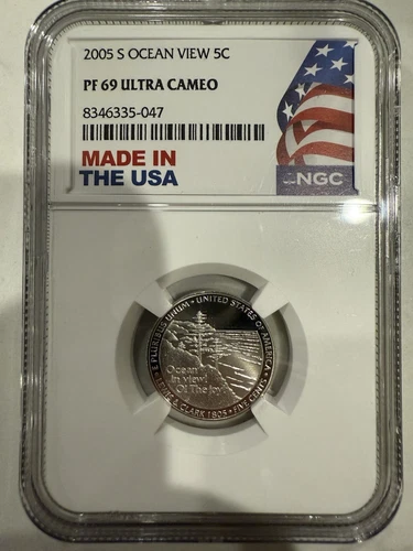 2005-S Ocean View Jefferson Nickel  NGC PF69 Ultra Cameo.