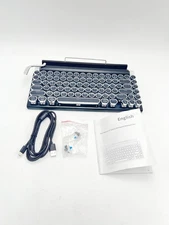 Retro Typewriter Wireless Mechanical Gaming Keyboard, Bluetooth 5.0 Office Co...