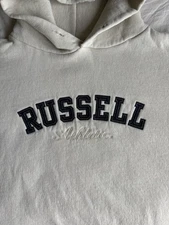 Men’s Large- Vintage Russell Athletic Cream Hoodie