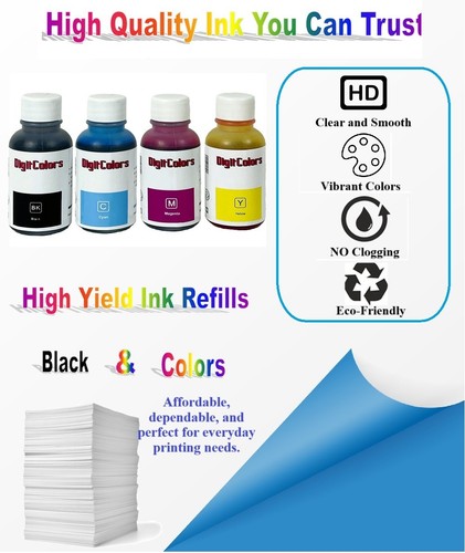 Kit de recarga de tinta negra premium para botella HP 60/61/62/63/64/65/67/XL de 30 ml - Imagen 3 de 5