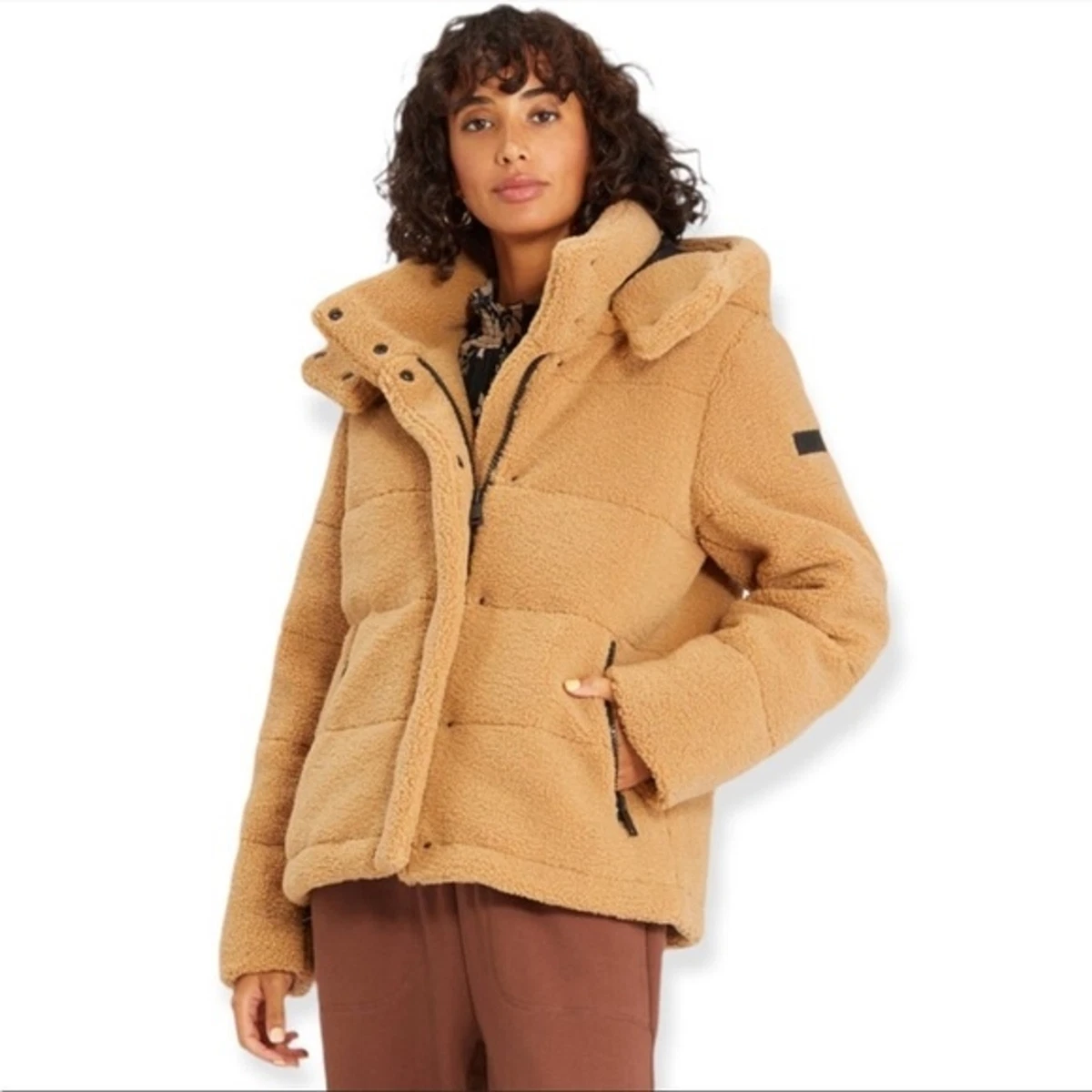 Teddy puffer clearance coat