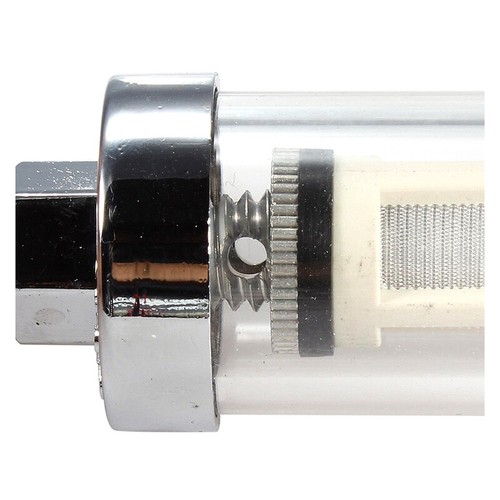 Universal Chrom Glas Kraftstoff Benzin Dieselmotor Inline Filter 5/16 "8mm S HAK - Bild 5 von 5
