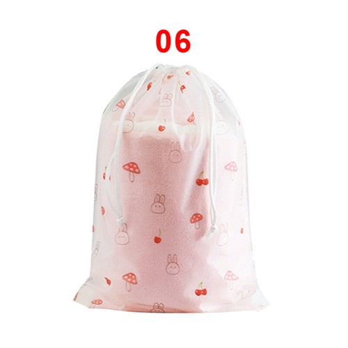 Portable Drawstring Storage Bag Shoe Clothes Organzier Plastic Bag Travel Pouch - Picture 28 of 29