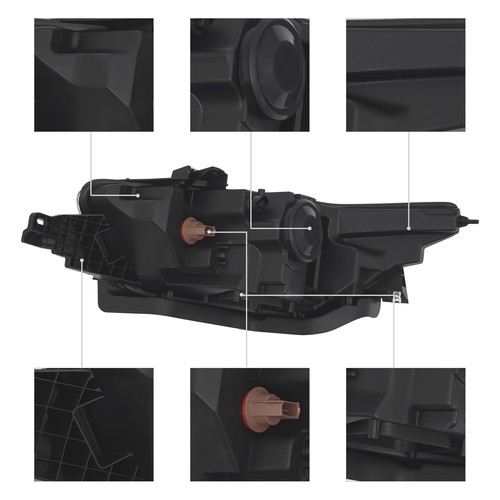 For 2013-2014 Ford Taurus Halogen Headlight Assembly Headlamp & Bulbs Left/Right - Picture 44 of 52