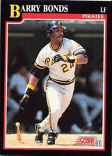 1991 Score Barry Bonds Pittsburgh Pirates #330
