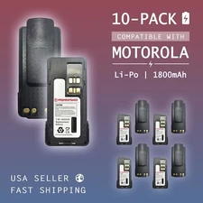 10x Li-Po Battery for PMNN4407 MOTOTRBO Motorola Radio XPR3500e XPR7350 XPR7550