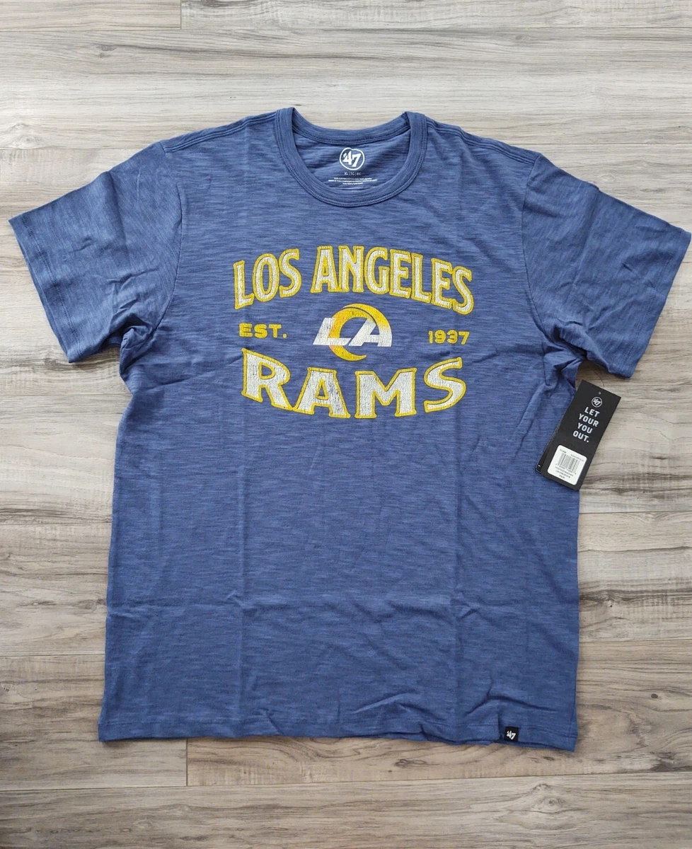 Los Angeles Rams '47 Brand scrum t-shirt blue really soft Men's