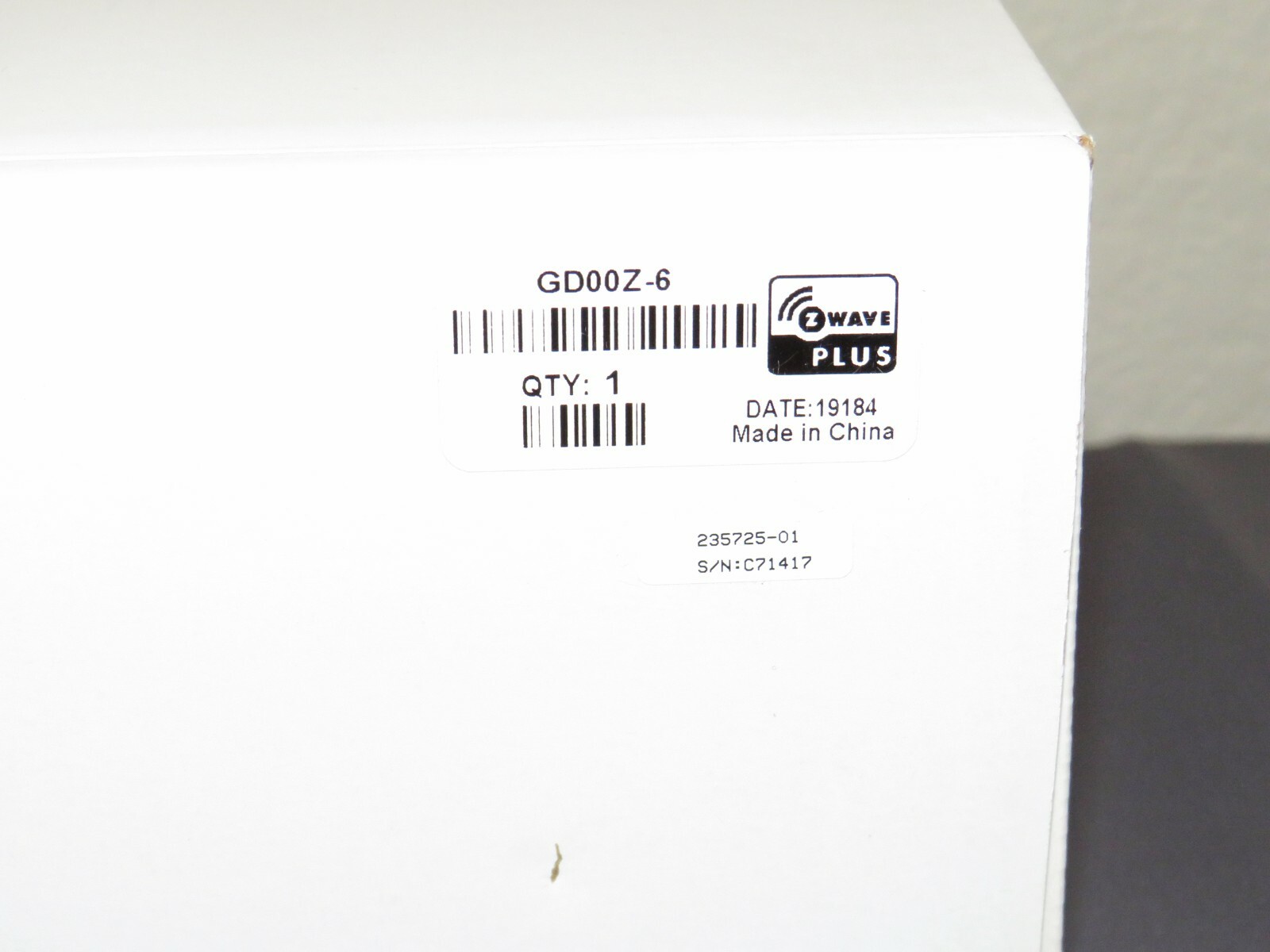 NEW ADT GD00Z6 ZWAVE GARAGE DOOR CONTROL OPENER eBay