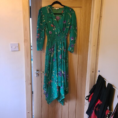 Maje handkerchief Green floral dress size 2 aso queen letiza | eBay
