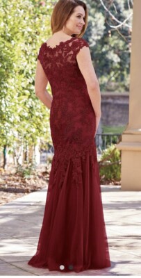Womens Ada's Bridal Red Full Length Formal Dress Size 12 | eBay