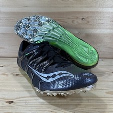 NWOB Saucony Showdown Track Spikes Shoes Men  s 12 Black Grey Metallic S29017-4