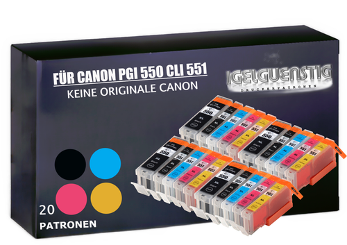 XXL Patronen für Canon PGI-550 CLI-551 Pixma IP7250 IX6850 MG5650 MG6650 MX925 - Bild 4 von 86