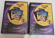 Sealed Fellowes DVD/Game Cases 5-Pack 2 Packages Total Of 10 Individual Cases