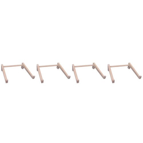4 Pieces Massivholz Computerständer Laptop -Raiser Für Schreibtisch - Afbeelding 9 van 12