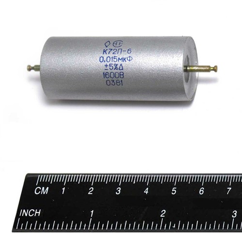 4700pF - 0.047uF 1600V teflon Capacitor K72P-6 Audio Hi-End PTFE Film USSR NOS - Picture 9 of 12