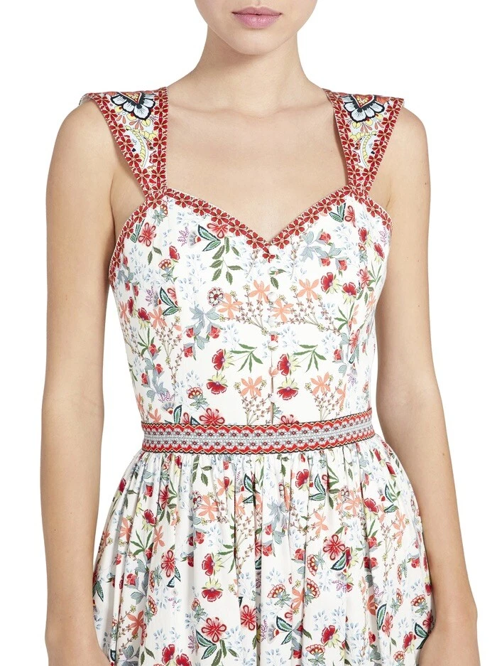 VALENTINO Abito midi Alice + Olivia Portia Sweetheart floreale taglia 14 nuovo senza etichette