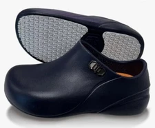 Stico Slip Resistant Chef Shoe Sz 39 7 Navy Work Clog Kitchen Hospital NEC-06