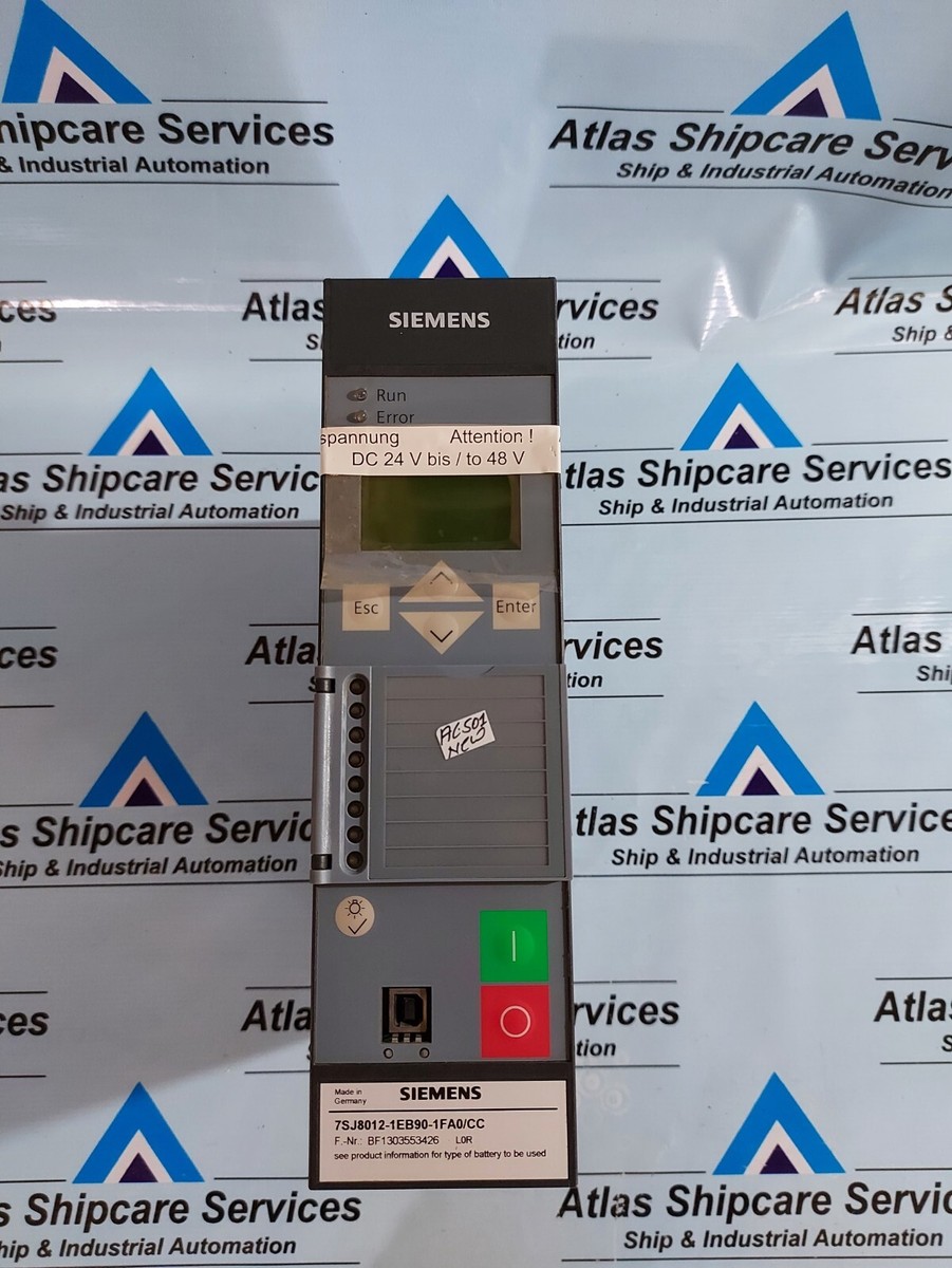 SIEMENS 7SJ8012-1EB90-1FA0/CC OVERLOAD PROTECTION RELAY | eBay