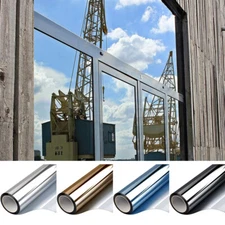 One Way Mirror Reflective Home Window Film Privacy Glass Solar Tint Foil Sticker
