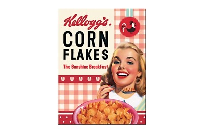 Magnet ''Kellogg's Corn Flakes'' - 8 x 6cm - Kühlschrank Küche Cornflakes Kelloggs