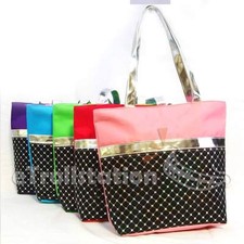 Stylish Girls Kids Nylon Dance Tote Bag Laser Sequined Silver Metallic Sequin