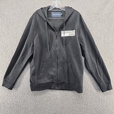 Women's Black CALVIN KLEIN JEANS Long Sleeve Zip Hoodie, Size L.