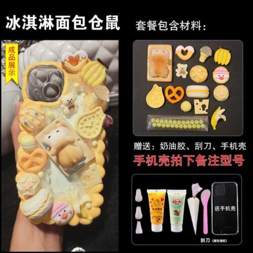 Cute Kawaii Hamster DIY Decoden Mobile Phone Case Cover Jpop Kpop Fashion Gift - Picture 17 of 17