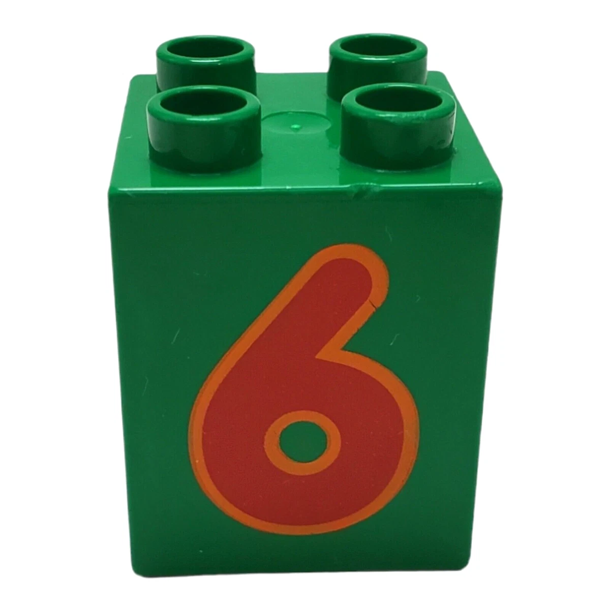Lego Duplo Number 6 Replacement 2 x 2 Block Building Piece Dark