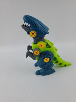  Dinosaur Velociraptor Green Dino Building Toy STEM Figure Learning Take Apart