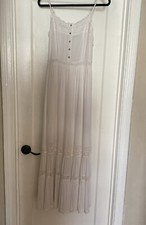 Forever 21 White Long Dress Size Small